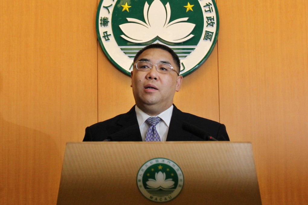 Fernando Chui Sai-on, Chief Executive of Macau. Photo: Dickson Lee
