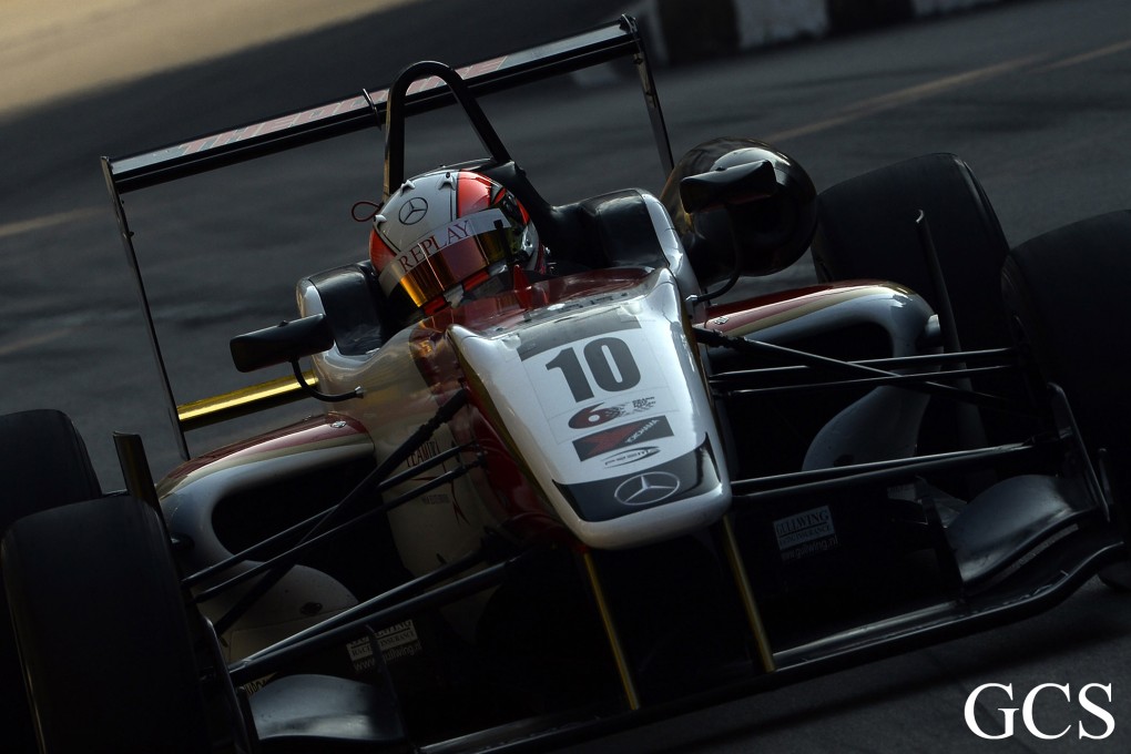 Alex Lynn in action. Photo: www.macau.grandprix.gov.mo