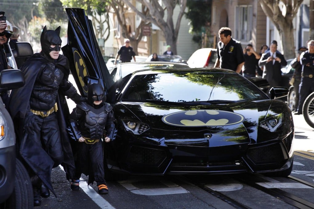 Miles Scott and Batman get into action. Photo: EPA
