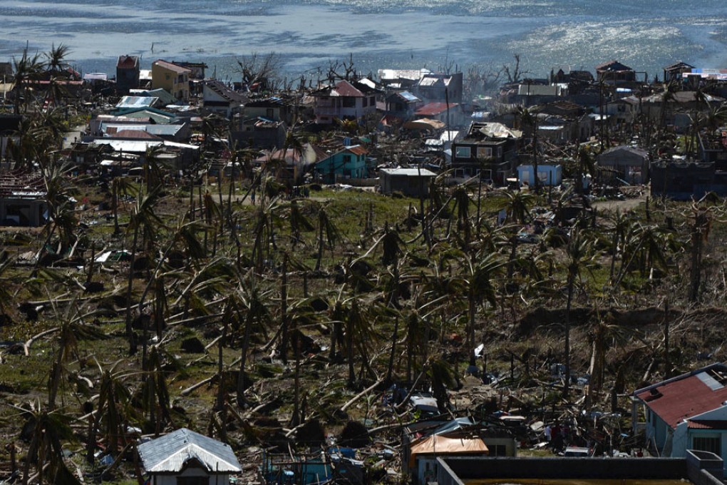 A devastated area from Typhoon Haiyan. Photo: AFP