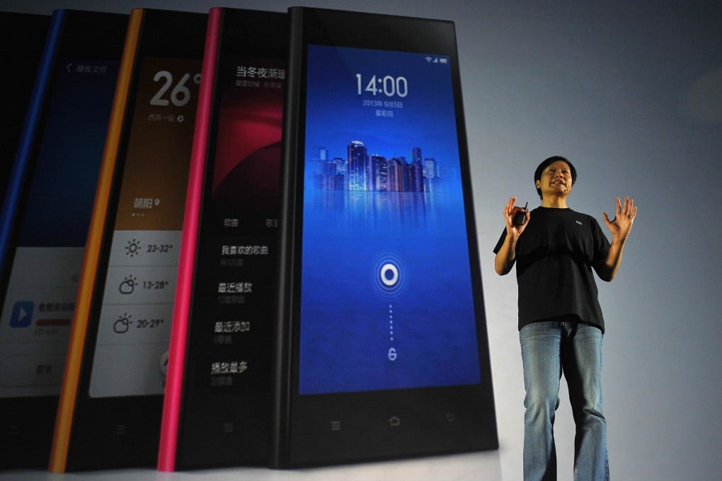 Xiaomi CEO Lei Jun speaks at the launch of the new Xiaomi smartphone and Xiaomi Tv in Beijing. Photo: AFP