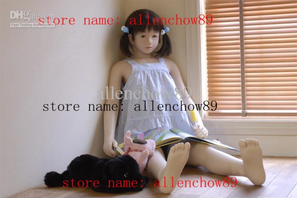 A photo advertising a childlike sex doll. Screenshot via DHgate.