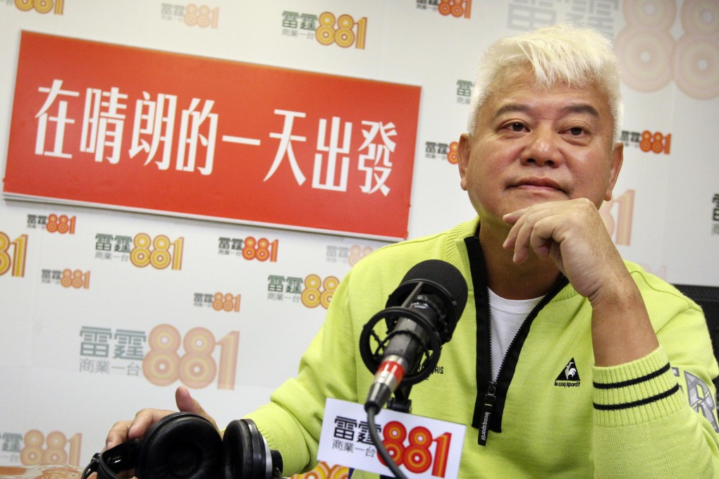 Flamboyant Nat Chan speaks on Commercial Radio. Photo: David Wong