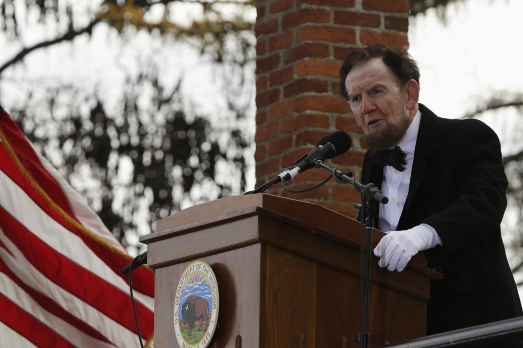 Abraham Lincoln is portrayed by actor James Getty. Photo: Reuters