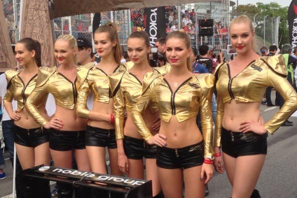 Macau Grand Prix would not be complete without a bevy of scantily-clad beauties, this year's being mostly Russian. Photo: SCMP Pictures