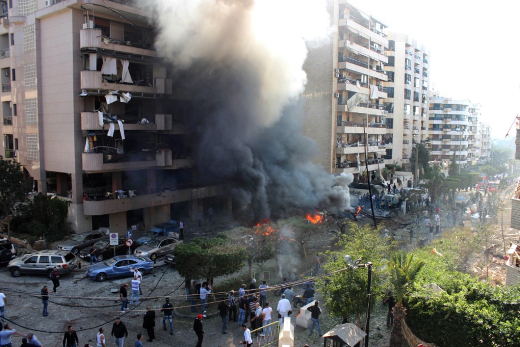 The picture shows Tuesday's bombing outside the Iranian embassy. Photo: AFP