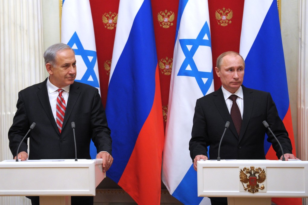 Israeli Prime Minister Benjamin Netanyahu (left) and Russian President Vladimir Putin at the Kremlin in Moscow on Wednesday. Photo: AP