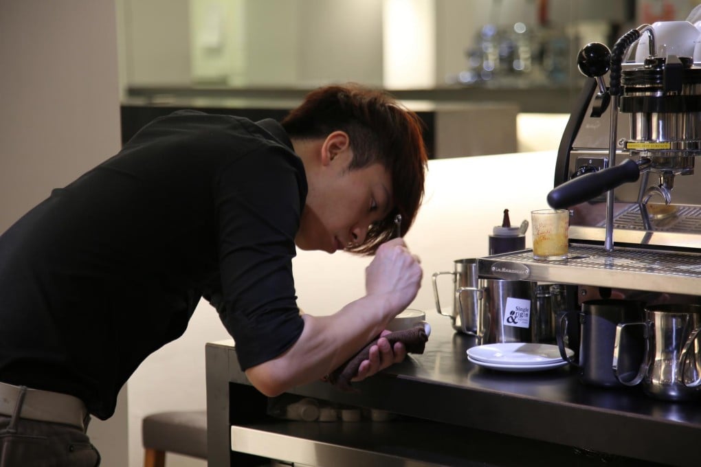 Ted Siu brews a cup of coffee at his cafe in Taipei. Photo: SCMP Pictures