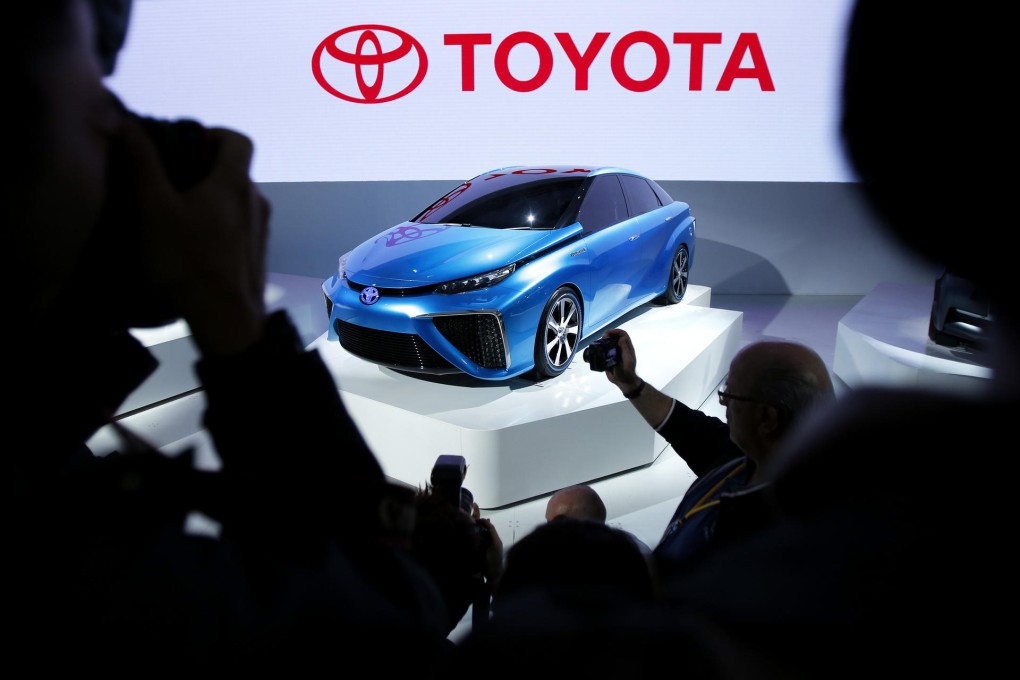 Toyota is the biggest name at the Tokyo Motor Show, where the top carmaker is showing off its FCV concept vehicle. Photo: Bloomberg