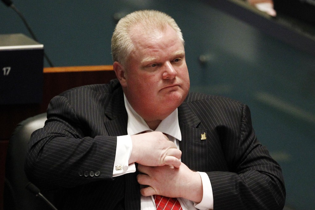 Toronto Mayor Rob Ford at a special council meeting in City Hall. Photo: Reuters