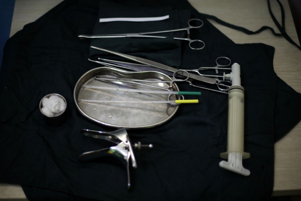 Surgical instruments used in an aSurgical instruments used in an abortion at the Marie Stopes clinic. Photo: AP