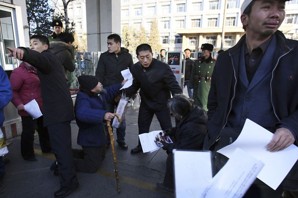 Petitioners from Shijiazhuang who protest at politically sensitive areas of Beijing will be punished. Photo: AP