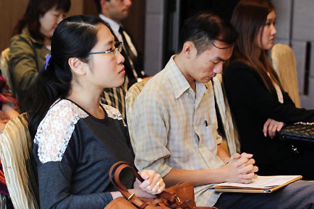 Graduates attend a job fair in Tseung Kwan O. Photo: Dickson Lee