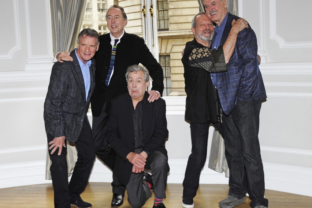 John Cleese, Terry Gilliam, Terry Jones, Eric Idle and Michael Palin announce their reunion at a press conference in London. Photo: EPA