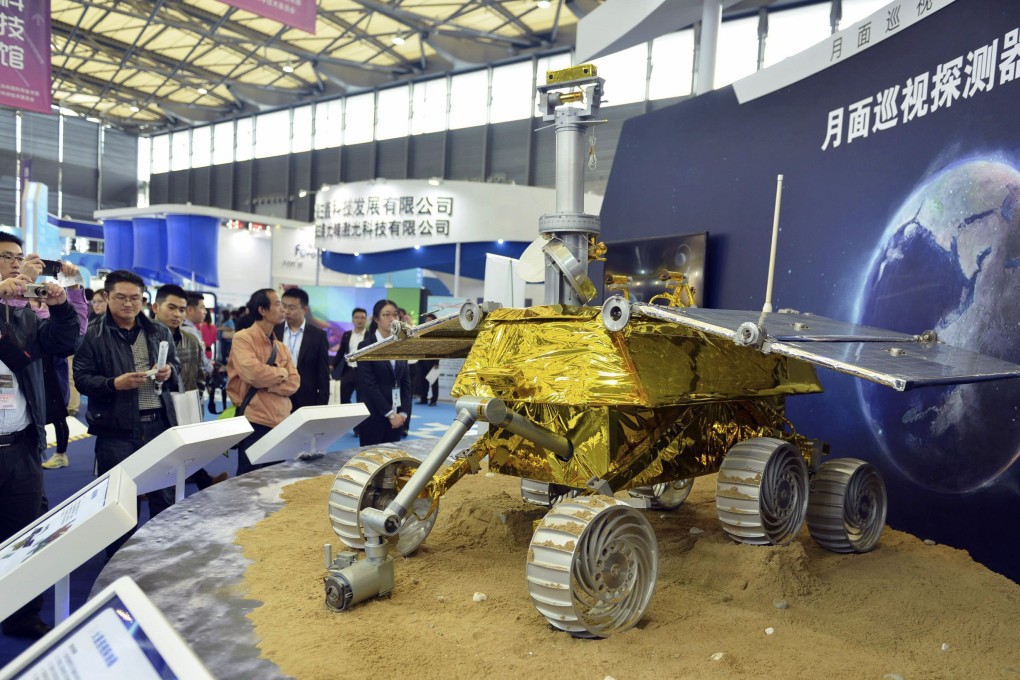 A prototype model of a lunar rover at the 15th China International Industry Fair in Shanghai.