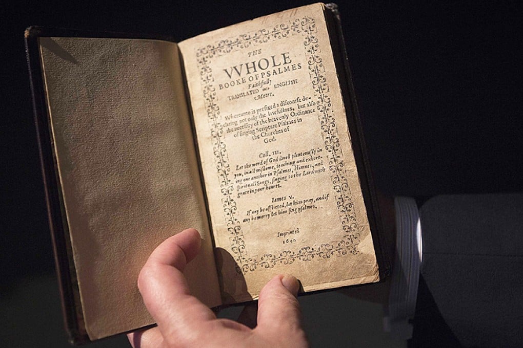 Published in 1640, the Bay Psalm Book is considered the first book printed in what was then the British colonies of North America. Photo: Reuters