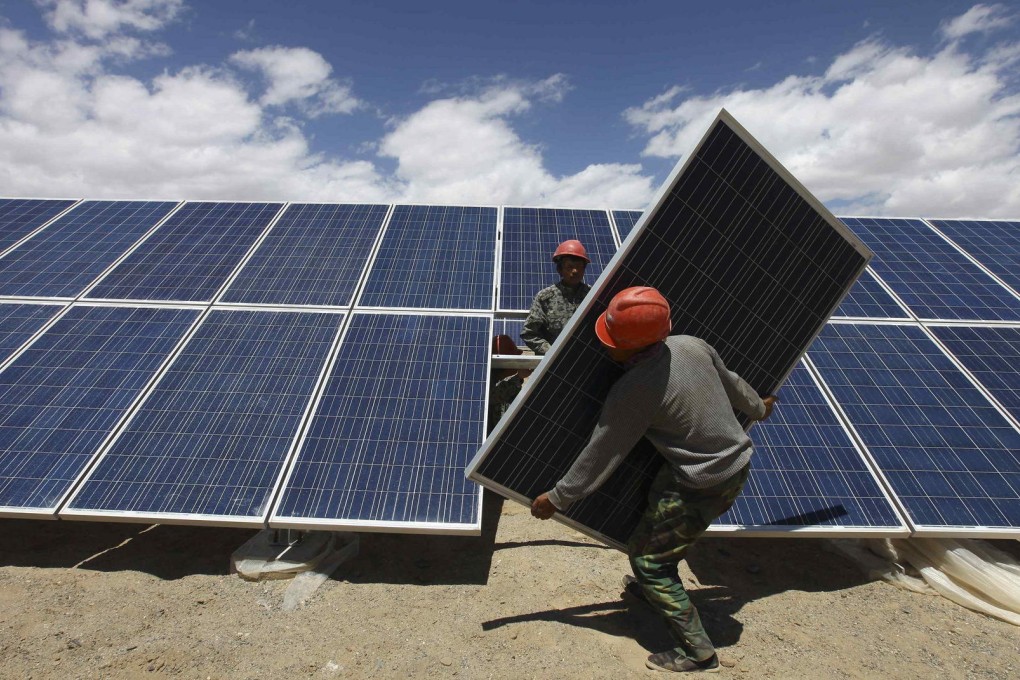 Chinese companies have been accused of selling glass for making solar panels at below cost in the European Union. Photo: Reuters