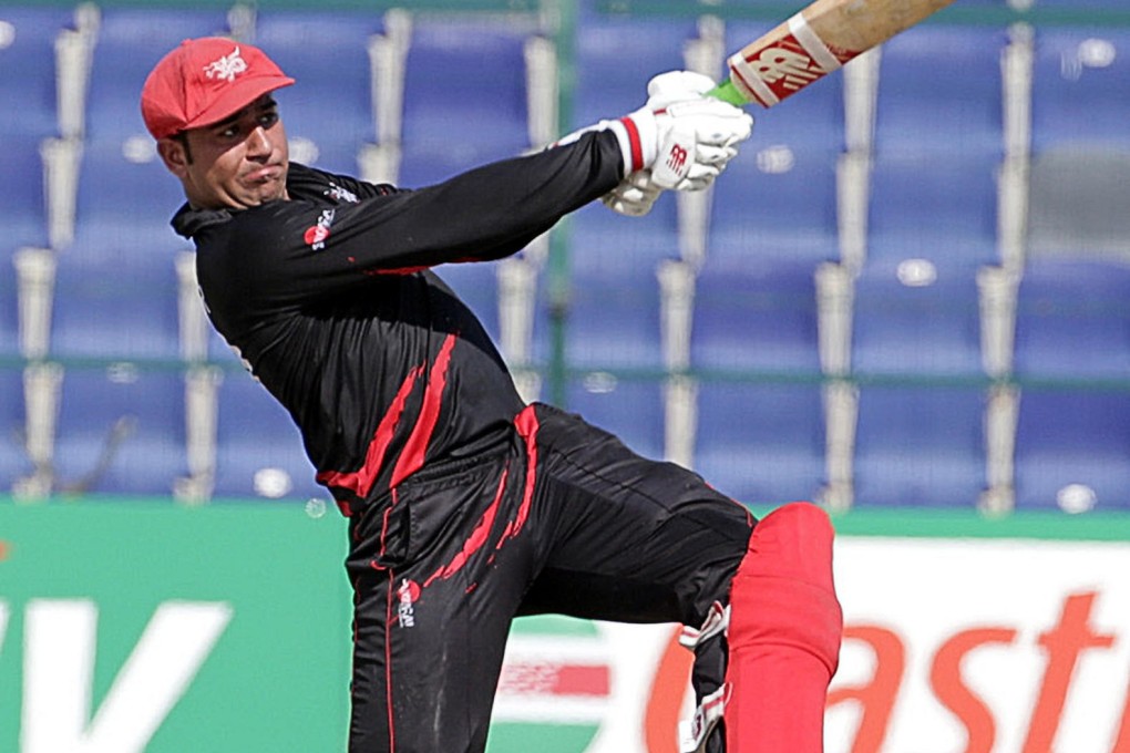 Babar Hayat in action at the ICC Twenty20 qualifiers. Hayat was key to Hong Kong's historic win. Photo: Getty Images