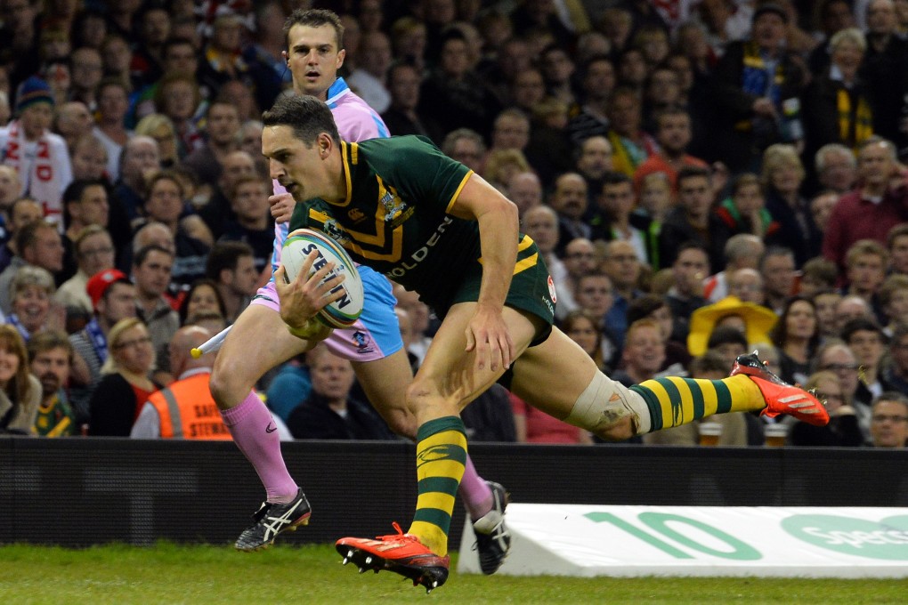 Australia's Billy Slater suffered a bad injury in their World Cup quarter-final game against the United States. Photo: AFP