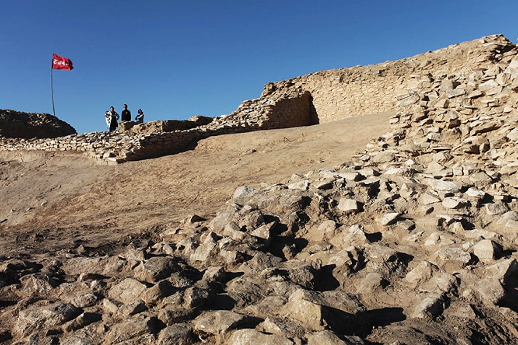 The Shimao Ruins, the site of a neolithic stone city in Shenmu county, northern China's Shaanxi province. Photo: AFP