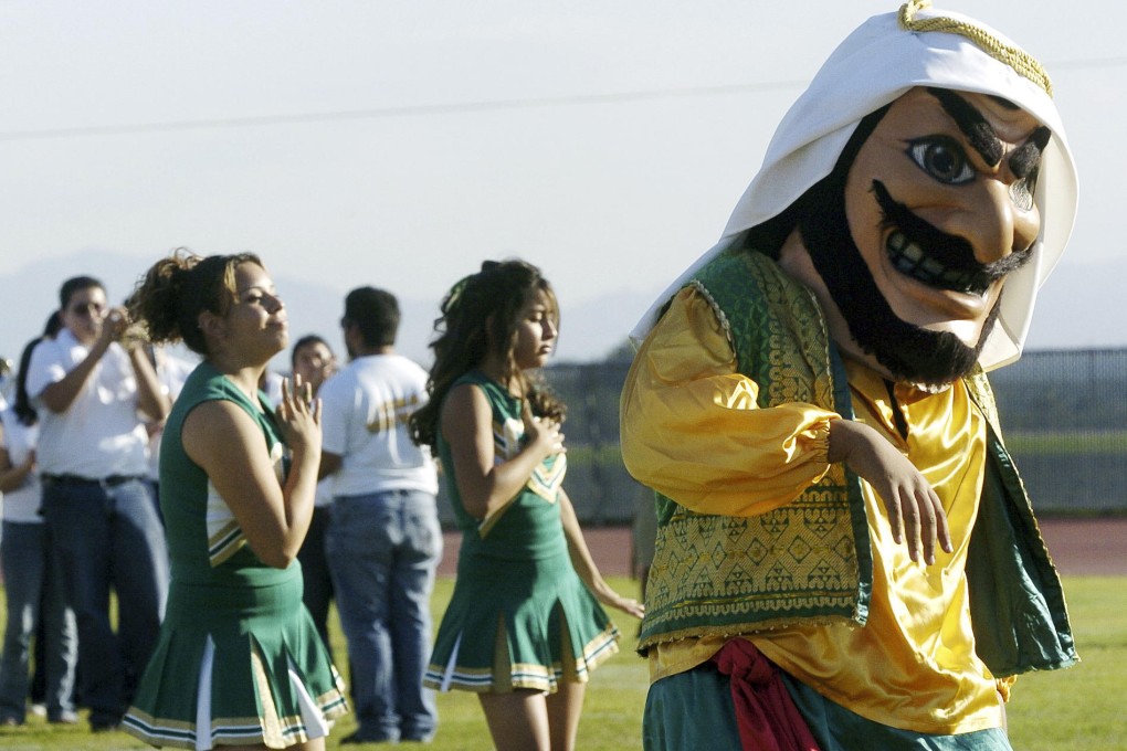 The hook-nosed, snarling mascot that is the centre of controversy at Coachella Valley High School in California. Photo: AP