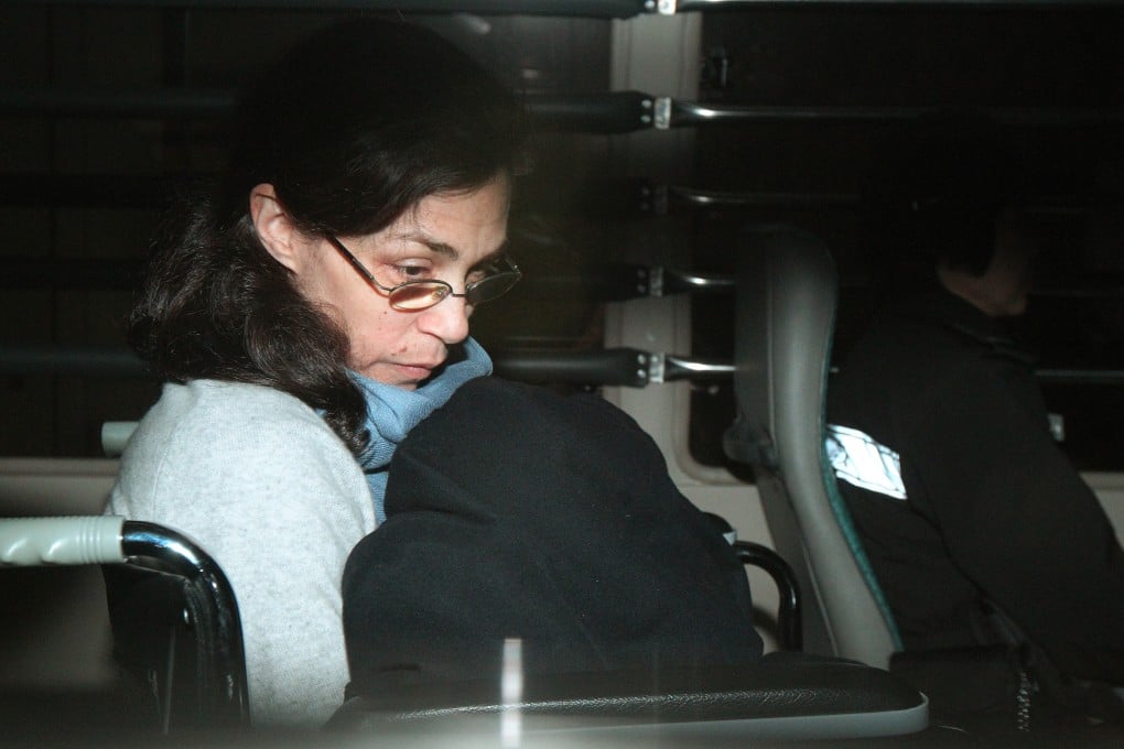 Nancy Kissel in a prison van as she arrives in High Court for a retrial in 2011. Photo: Dickson Lee