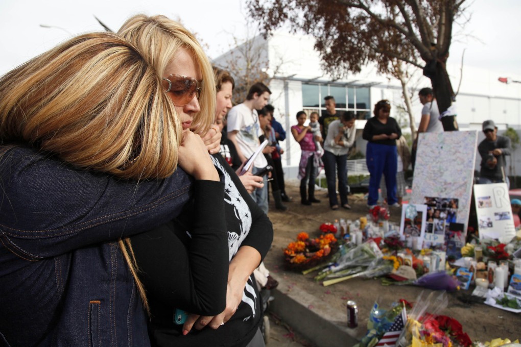 The site of the crash in Santa Clarita. Photo: AP