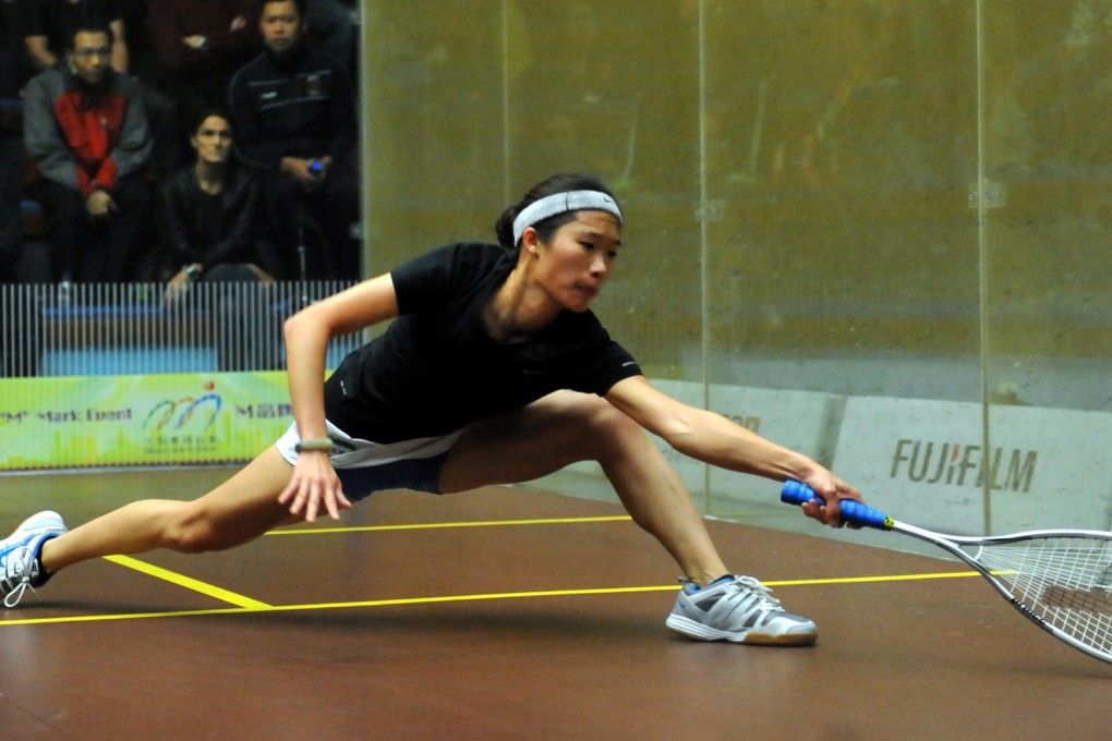 Joey Chan in action at the Hong Kong Open on Wednesday, when she was beaten in the first round. Photo: Xinhua