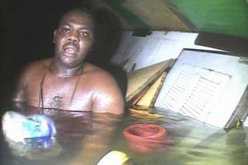 Okene finds an air pocket inside the sunken ship. Photo: AP