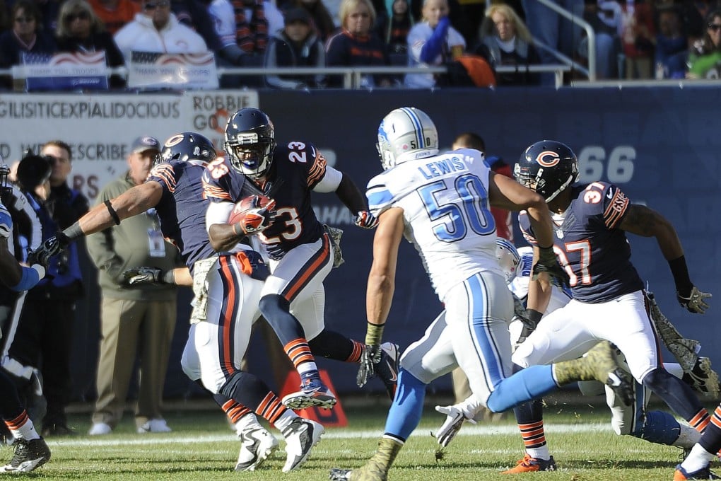 Travis Lewis (50) of the Detroit Lions in action against the Chicago Bears in November. Photo: AFP