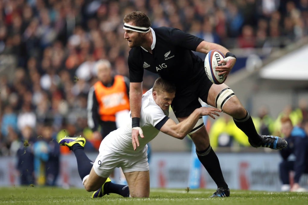 All Black Kieran Read on the rampage against England in their test match at Twickenham in November. Photo: AFP