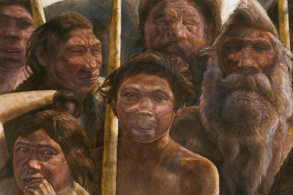 An artist's rendering shows "the pit of bones" hominins, who are estimated to have lived approximately 400,000 years ago. Photo: AP