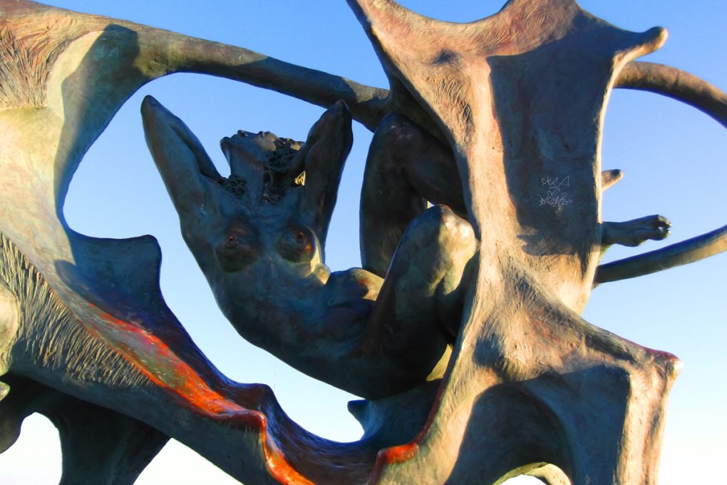 A statue of Pasiphae on the beach in Vilanova.