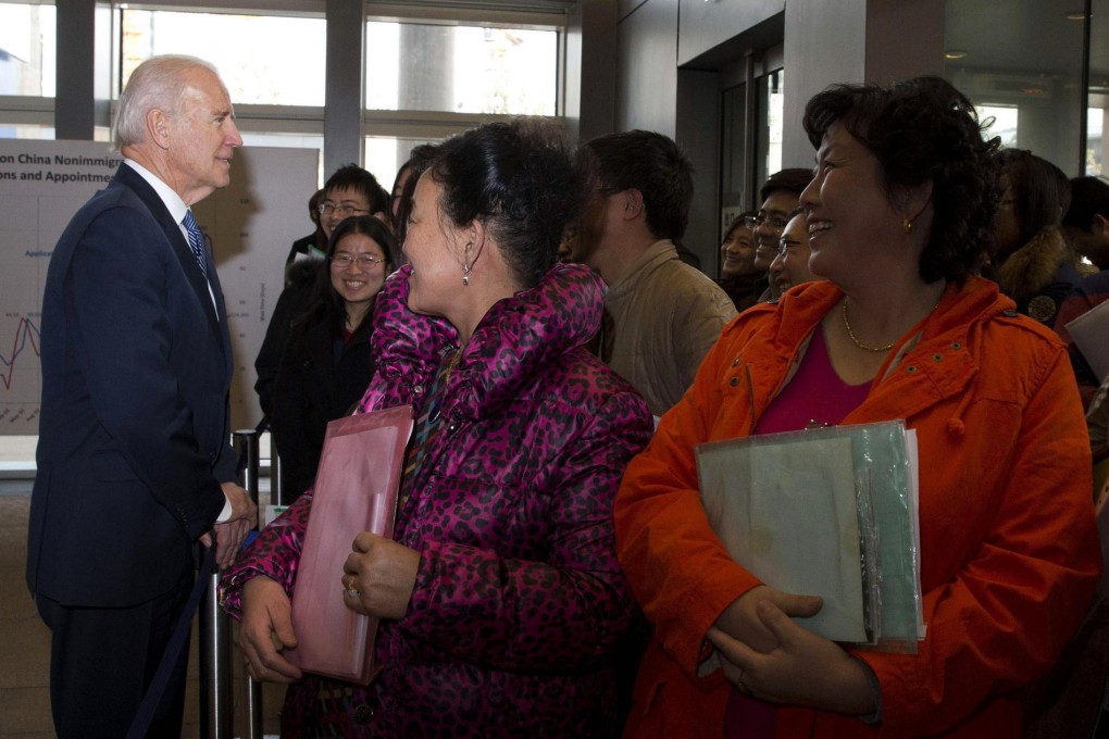 US Vice-President Joe Biden at the US embassy. Photo: AFP