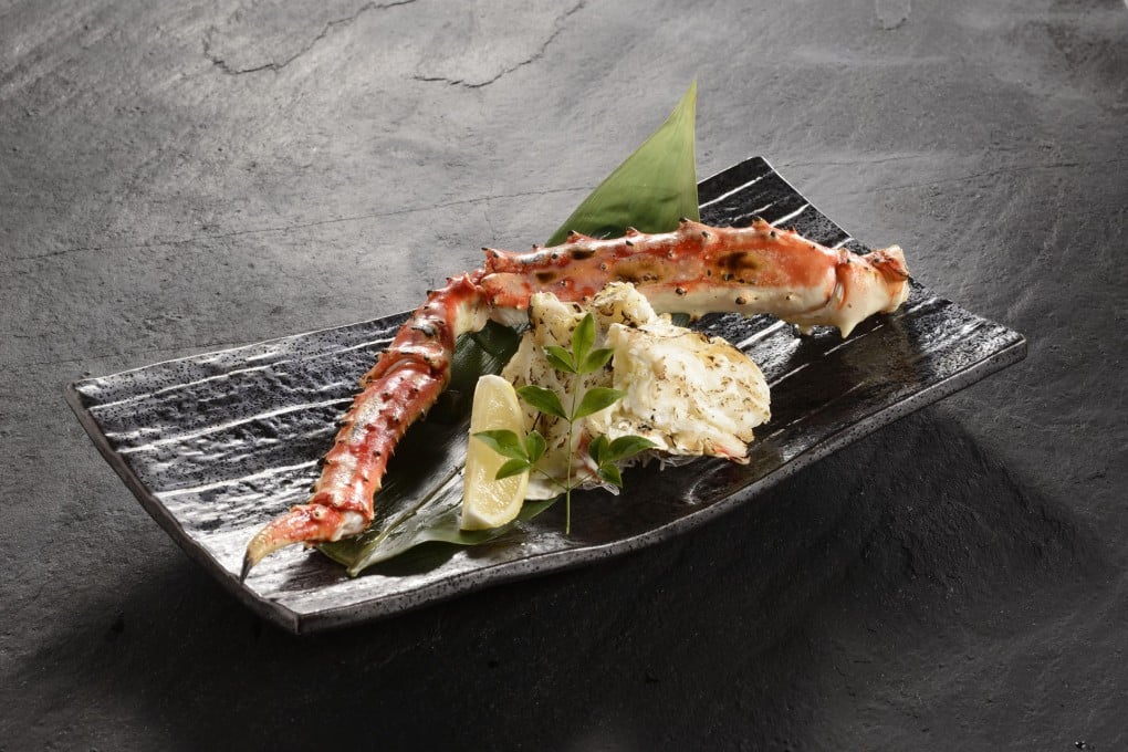 Grilled king crab.
