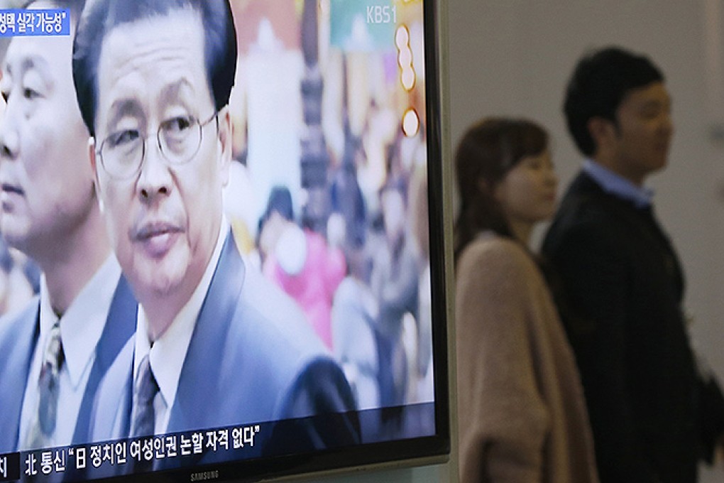 A man who managed funds for the ousted uncle of leader Kim Jong-un, Jang Song-thaek (left), has fled the country. Photo: Reuters
