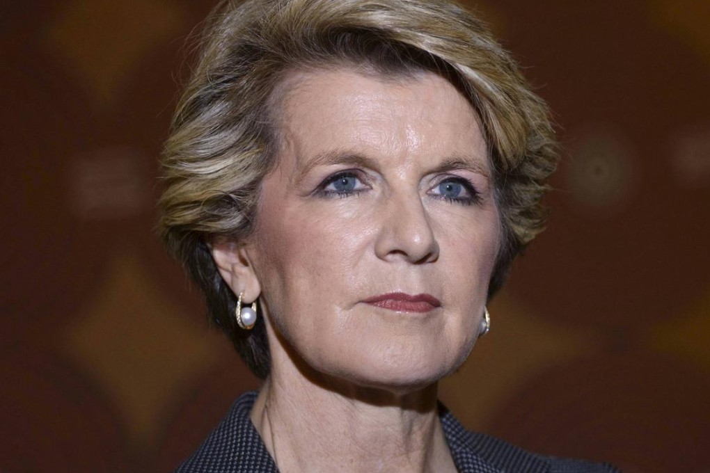 Australian foreign minister Julie Bishop
