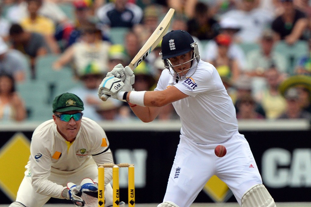 England batsman Joe Root hit 87 and shared in a defiant 111-run partnership with Kevin Pietersen (53) to help force the second Ashes test into a final day. Photo: AFP