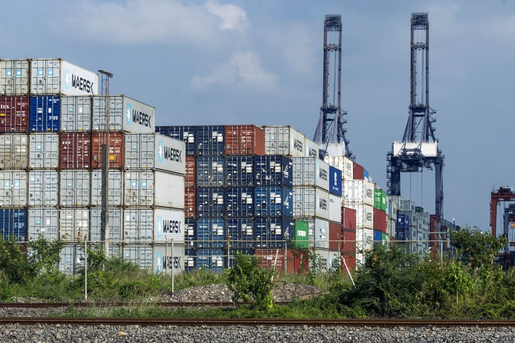 General view of the Lazaro Cardenas port, one of the biggest of the country, in Michoacan state, Mexico. Photo: AFP