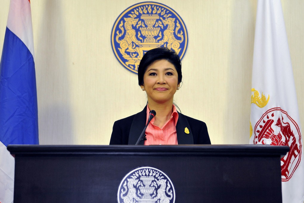 Prime Minister Yingluck Shinawatra addresses the nation. Photo: AP