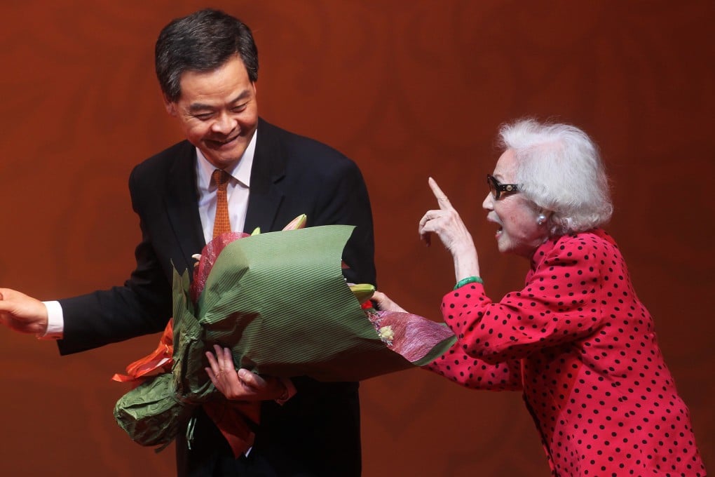 Hung Sin-nui with Chief Executive Leung Chun-ying last year. Photo: Nora Tam