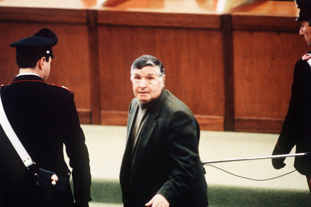 Riina at his trial - he was convicted of ordering killings. Photo: Sygma