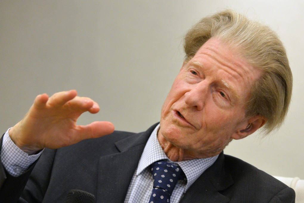 Nobel laureate Professor John Gurdon, 80, answers questions at the University of Hong Kong yesterday. Photo: Thomas Yau