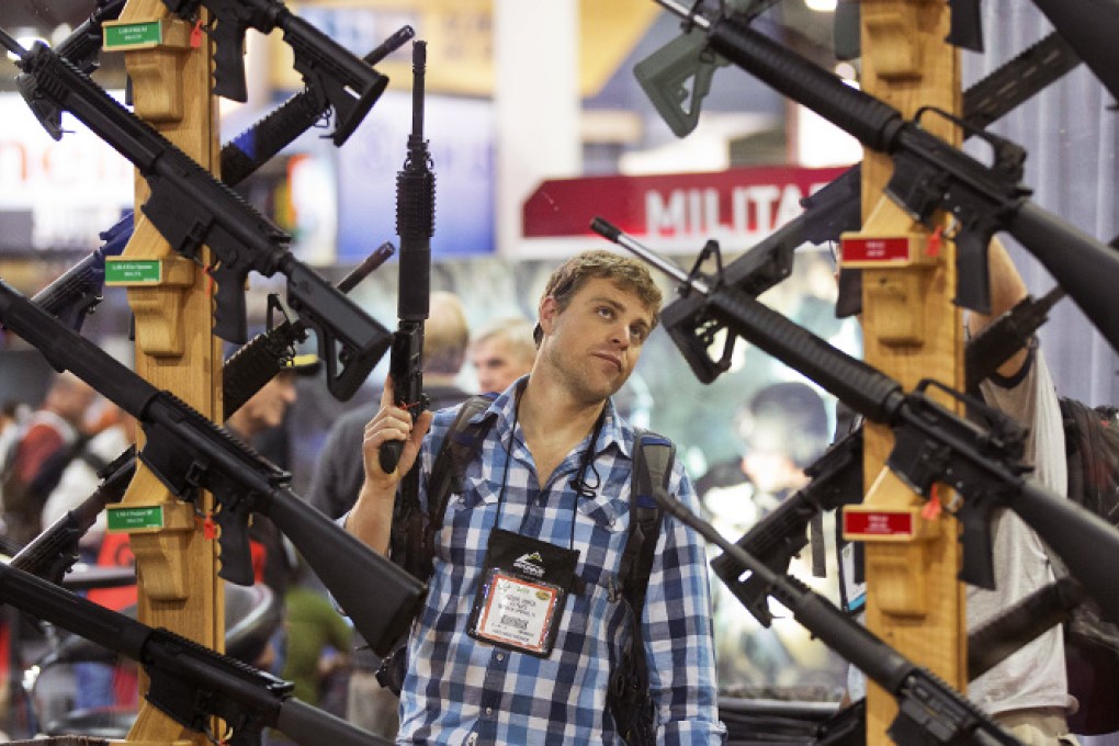 A display of rifles at the 35th annual SHOT Show. Photo: AP