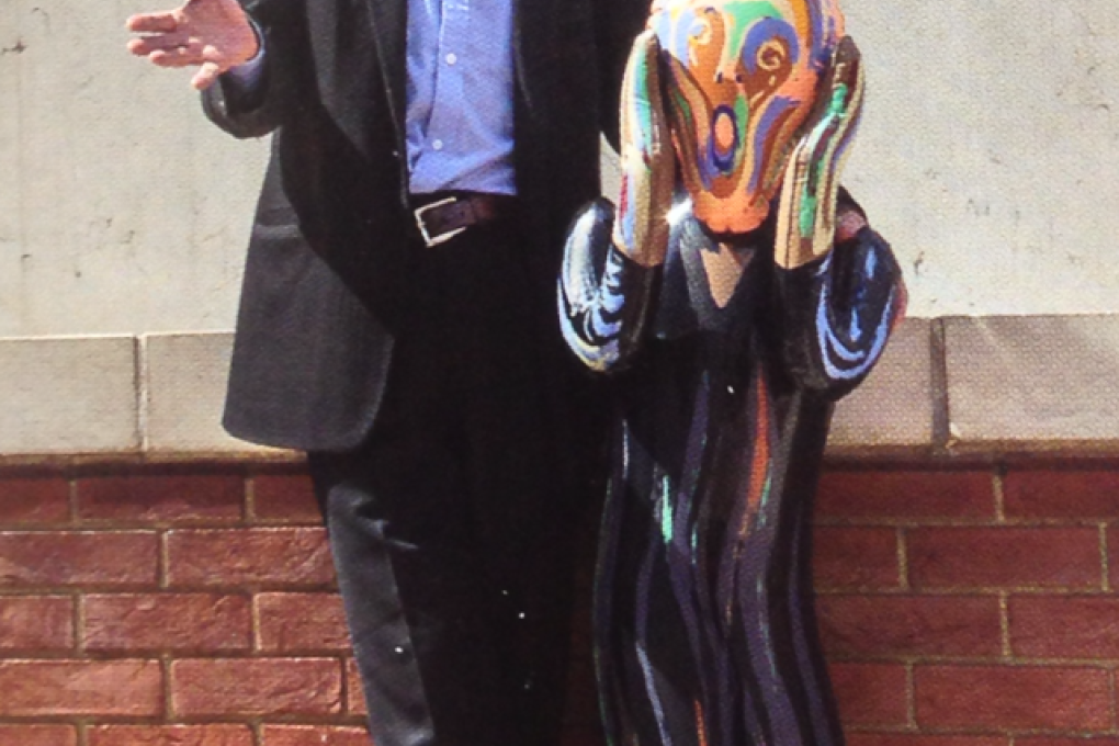 Michael Palin poses with The Scream