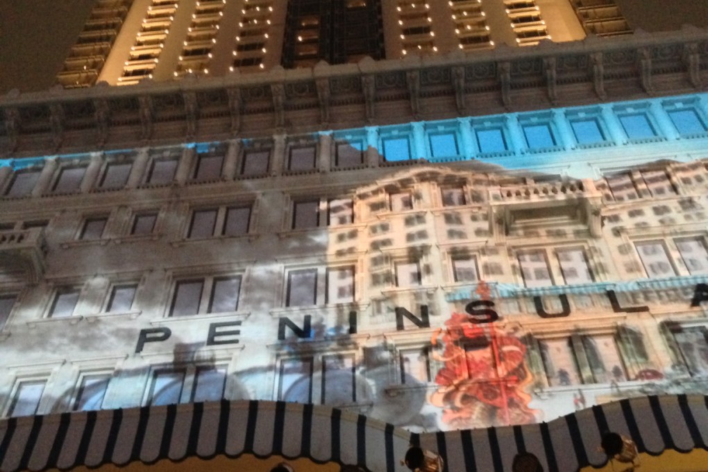 The Peninsula lit up for the 85th anniversary