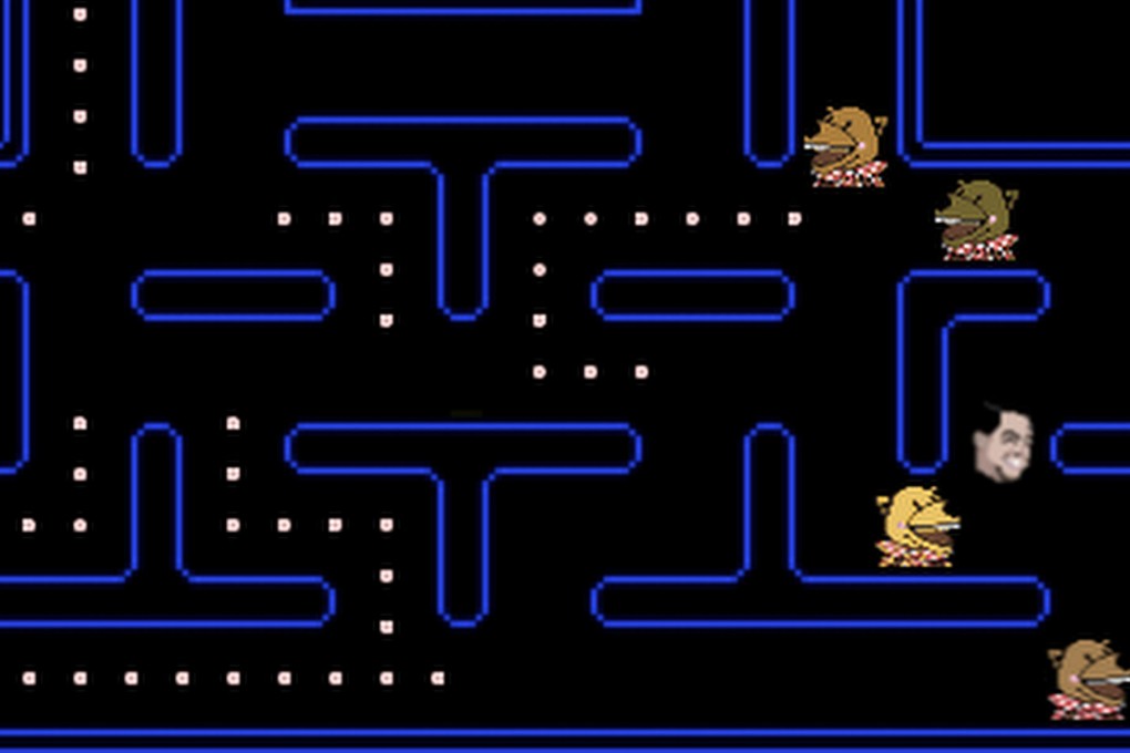 C.Y. Leung tries to evade his nemesis Lufsig in the game