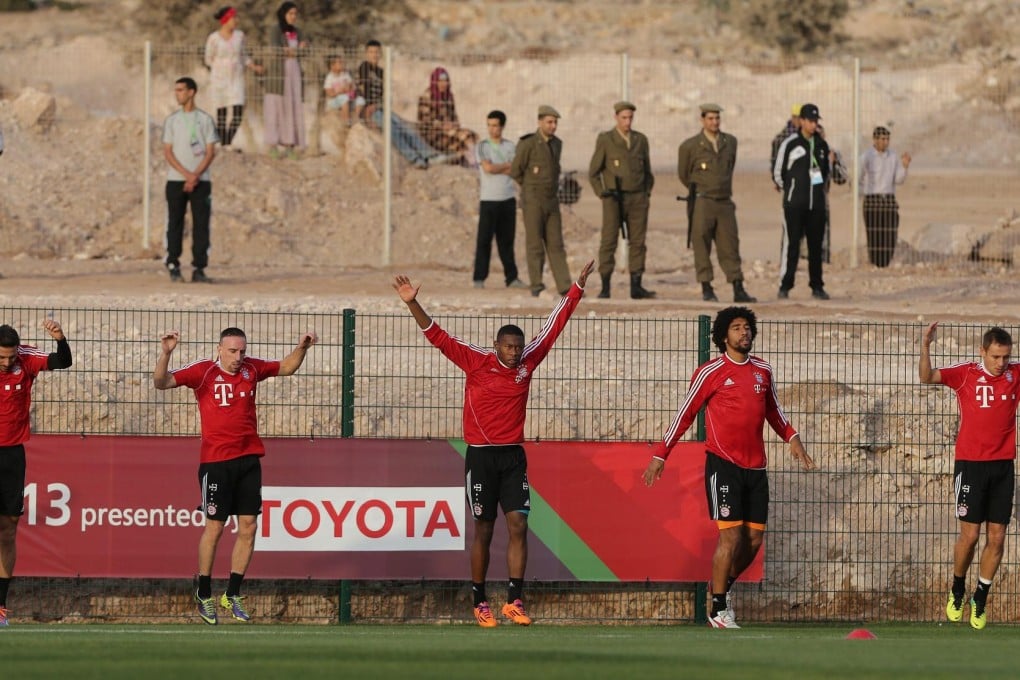 Bayern Munich players during a training session in Agadir, Morocco. Photo: EPA