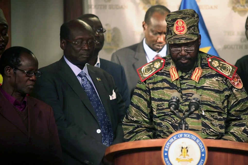 The South Sudanese president Salva Kiir (R) declared a curfew in the capital Juba on Monday after clashes overnight between rival factions of soldiers. Photo: Reuters