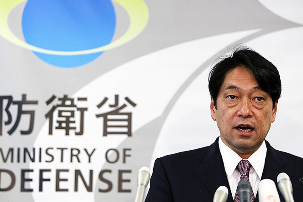 Japan's Defence Minister Itsunori Onodera speaks at a news conference at the Defence Ministry in Tokyo. Photo: Reuters